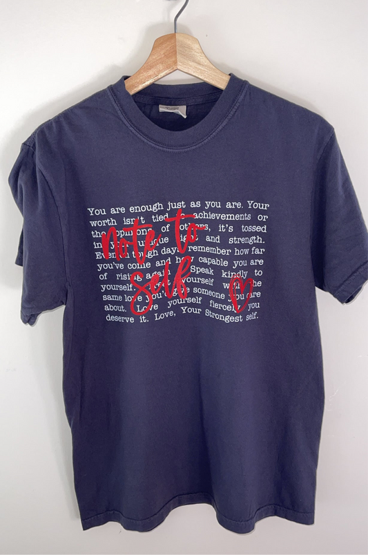 Quote Tee Note To Self